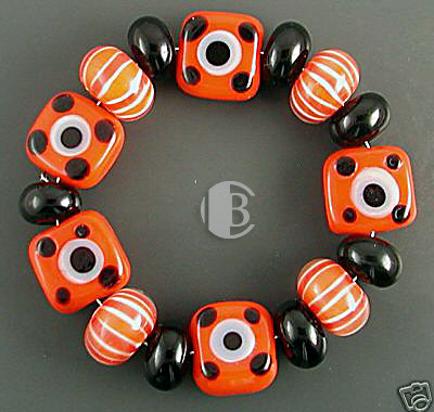 tile design combination lampwork bead sets