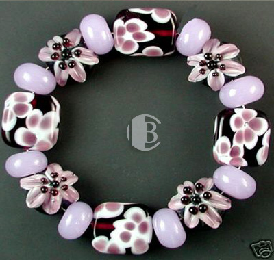 tile design combination lampwork bead sets