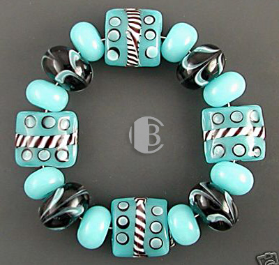 tile design combination lampwork bead sets