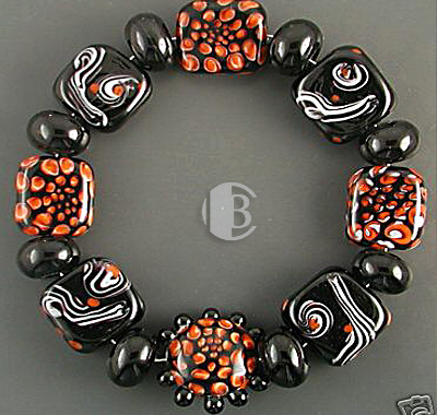 tile design combination lampwork bead sets