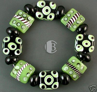 tile design combination lampwork bead sets