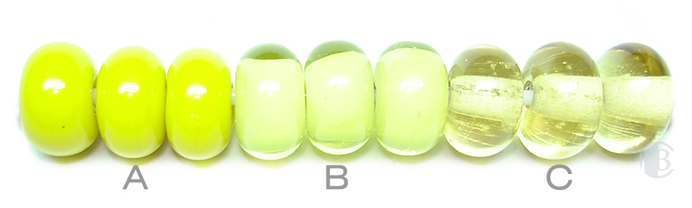 Sun Yellow / White & Yellow / Transparent Yellow spacer beads