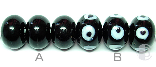 A: Black - B: Black & eyes design