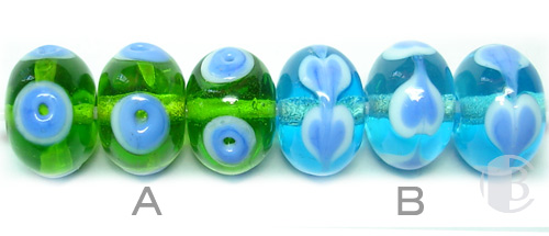 A: Clear Green - B: Clear Blue