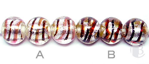 Silver Foil Murano Glass Spacer Beads