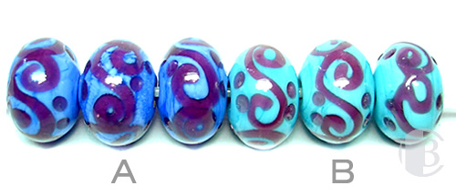 Blue / Light Blue & Purple Stripes Design