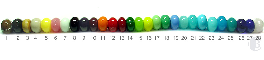 Lampwork Glass Solid Colour Series Spacer Beads
