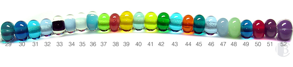 Lampwork Glass Transparent Colour Series Spacer Beads