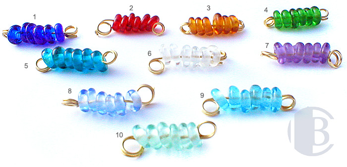 10mx3mm transparent lampwork spacers