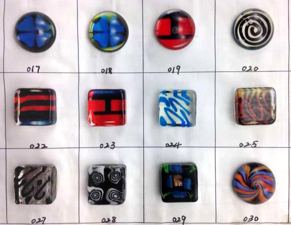 Murano Glass Discs For Cufflinks