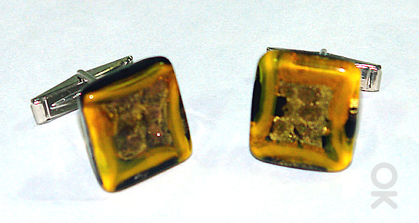 Square Murano Glass Cufflinks Samples