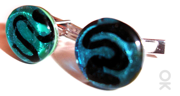 Disk Design Murano Glass Cufflinks Samples