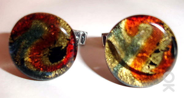 Disk Shape Murano Glass Cufflinks Samples